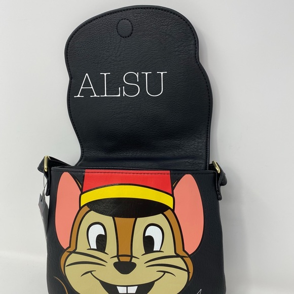 Disney Loungefly Women's Mouse Timothy Dumbo Crossbody Bag Black Faux Leather - Picture 4 of 8